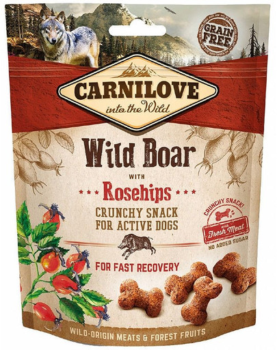 CARNILOVE Crunchy snacks Knusprige Leckerbissen mit Wildschwein und Hagebutte 200 g