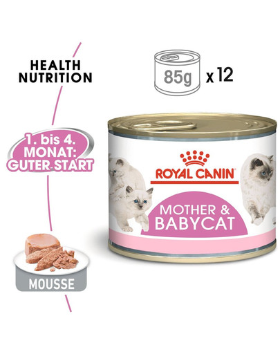 ROYAL CANIN MOTHER & BABYCAT Mousse für tragende Katzen und Kitten 195 g