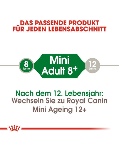 ROYAL CANIN MINI Adult 8+ Trockenfutter für ältere kleine Hunde 800 g