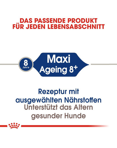 ROYAL CANIN MAXI Ageing 8+ Trockenfutter für ausgewachsene Hunde, große Rassen 15 kg