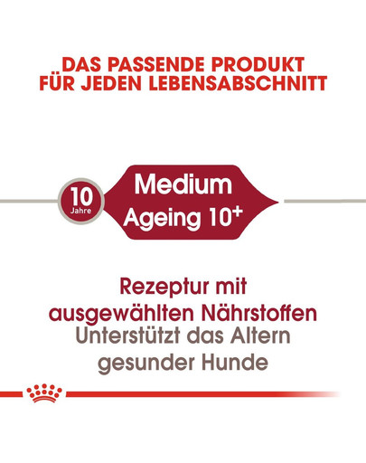 ROYAL CANIN MEDIUM Ageing 10+ Trockenfutter für ausgewachsene Hunde, mittlere Rassen 15 kg