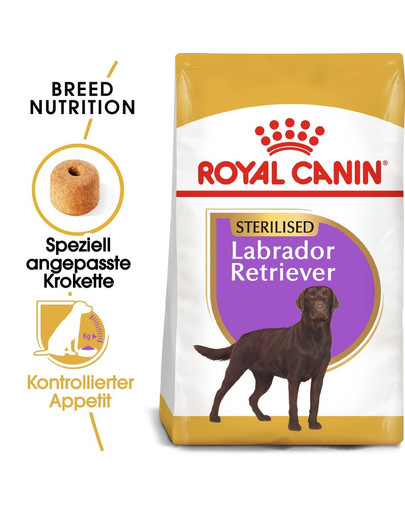 ROYAL CANIN Labrador Retriever Adult Sterilised Trockenfutter für kastrierte Hunde 12 kg