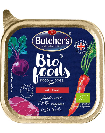 BUTCHER'S Bio Foods Rinderpastete für Hunde 150 g