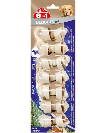 8in1 Beef Delights Kauknochen XS