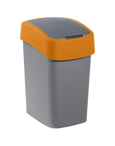 CURVER Mülleimer "FLIP BIN" 25 L silber/orange