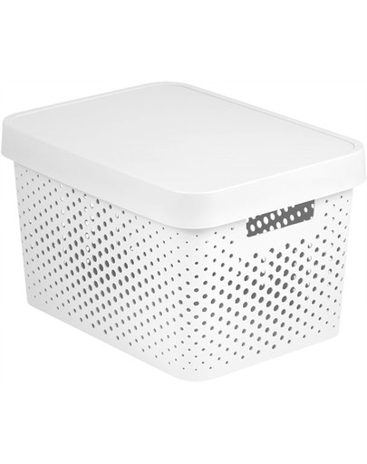 CURVER INFINITY Box mit Punktmuster, 17 L weiß