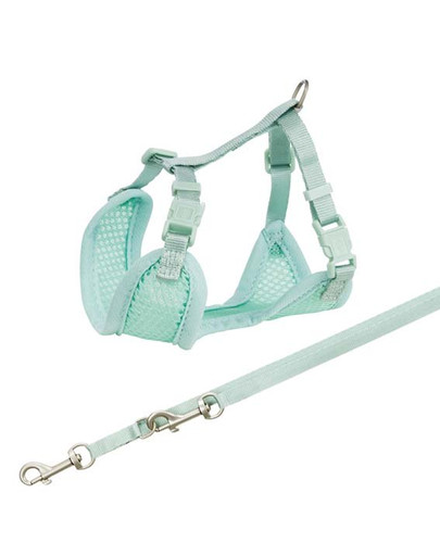 TRIXIE Junior Welpengeschirr mit Leine 26-34 cm/10 mm, 2 m, mint