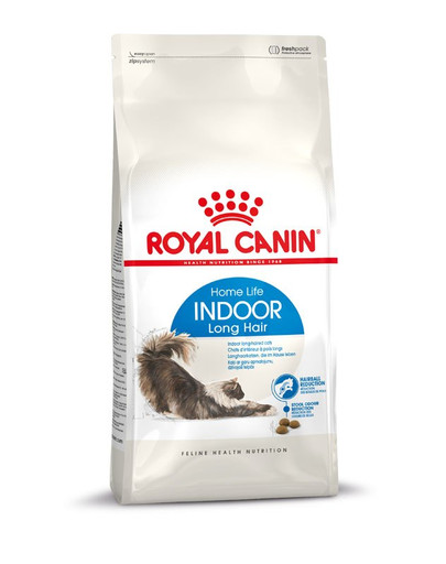ROYAL CANIN INDOOR Longhair Trockenfutter für Wohnungskatzen mit langem Fell 10 kg