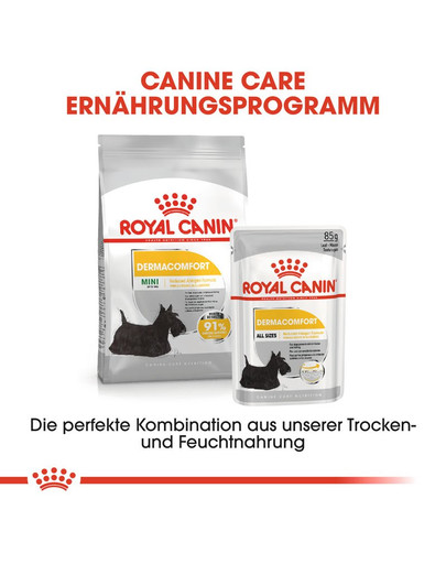ROYAL CANIN DERMACOMFORT MINI Trockenfutter für kleine Hunde mit empfindlicher Haut 8 kg