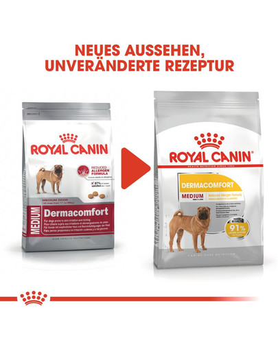 ROYAL CANIN MEDIUM Dermacomfort Trockenfutter für mittelgroße Hunde mit empfindlicher Haut 3 kg