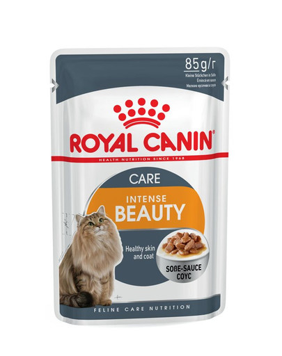 ROYAL CANIN Hair&Skin in Soße, Nassfutter in Soße für ausgewachsene Katzen