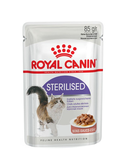 ROYAL CANIN STERILISED Nassfutter in Soße für kastrierte Katzen 12 x 85g