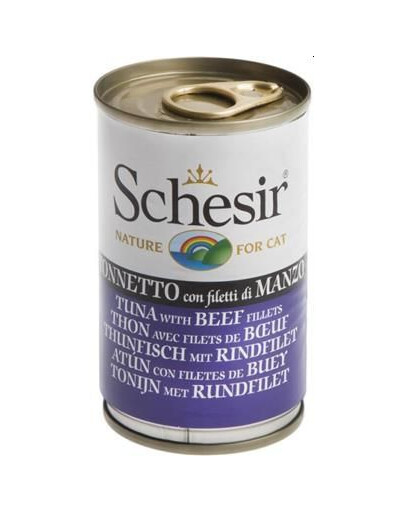 SCHESIR Thunfisch mit Rindfleisch Katzenfutter 140 g