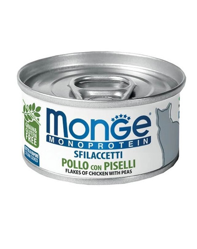 MONGE Monoprotein Cat Hühnchen mit Erbsen 80g