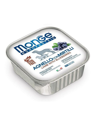 MONGE Fruit Dog Monoprotein Lamm mit Blaubeere 150 g