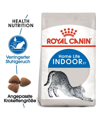 ROYAL CANIN INDOOR 27 Trockenfutter für Wohnungskatzen 20 kg (2 x 10 kg)