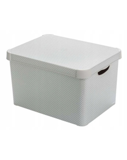 CURVER Deco Stockholm L Aufbewahrungsbox mit Deckel Dots
