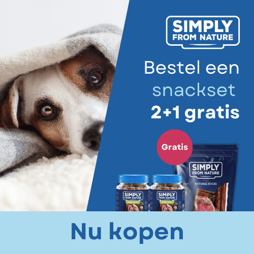 Actie SIMPLY FROM NATURE koop 2 sets Smart Bites en ontvang een gratis snack