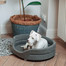 FERA Hundebett oval grau XL 75x62x22 cm
