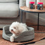 FERA Hundebett 47x38x15 cm oval mit Kissen grau