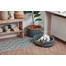 FERA Hundebett 47x38x15 cm oval mit Kissen grau