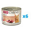 ANIMONDA Carny Adult Huhn, Pute und Entenherzen 6 x 200 g