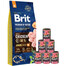 BRIT Premium By Nature Junior Medium M 15 kg + Nassfutter mit Kalb 6x400 g