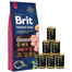 BRIT Premium By Nature Junior Large L 15 kg + Geflügel Nassfutter 6x1240 g