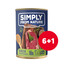 SIMPLY FROM NATURE Hundenassfutter Hirsch mit Buchweizengrütze 6 x 400 g + 1 GRATIS