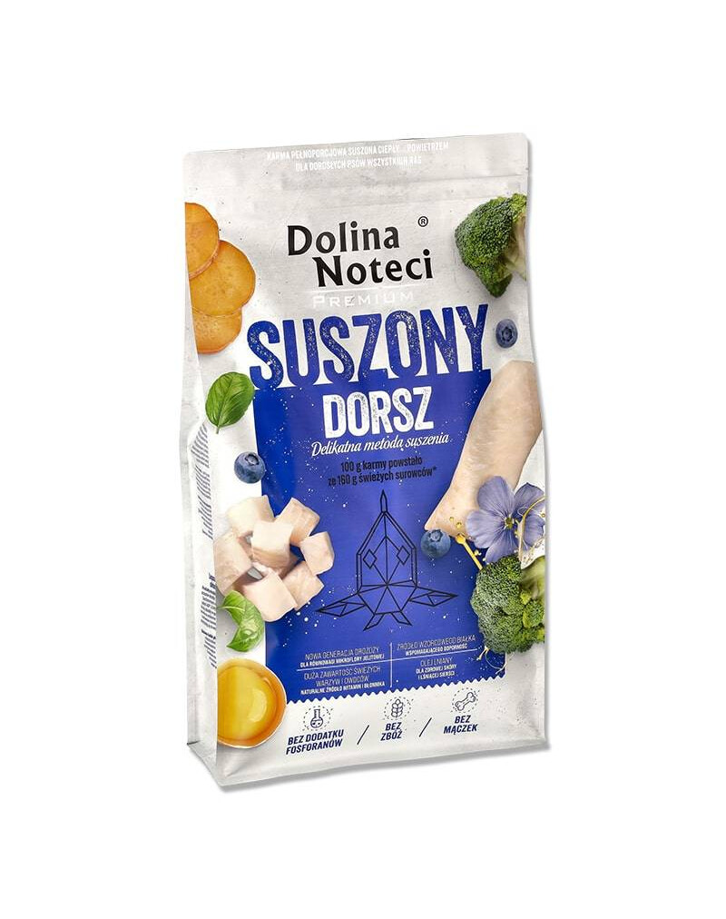 Dolina Noteci Premium Natvoer Hond Kabeljauw & Broccoli - Glutenvrij 10x500g
