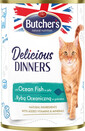 BUTCHER'S Delicious Dinners Katzenfutter, Stücke mit Seefisch in Gelee 400g